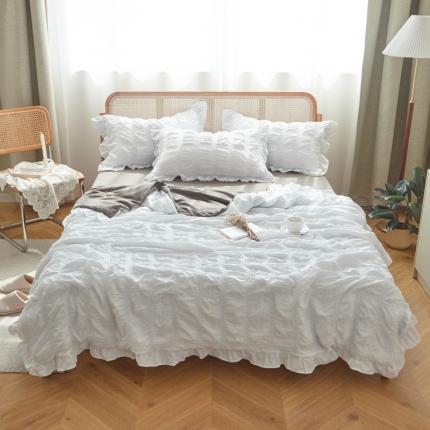 91家纺网 家纺一手货源 找家纺 (总)ab家纺 2023新款水洗棉泡泡纱夏被四件套夏凉被