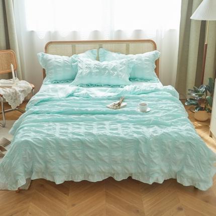 91家纺网 家纺一手货源 找家纺 (总)ab家纺 2023新款水洗棉泡泡纱夏被四件套夏凉被