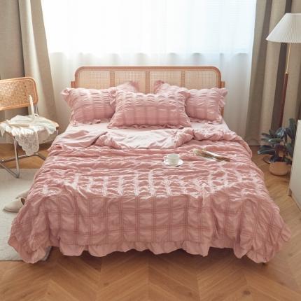 91家纺网 家纺一手货源 找家纺 (总)ab家纺 2023新款水洗棉泡泡纱夏被四件套夏凉被