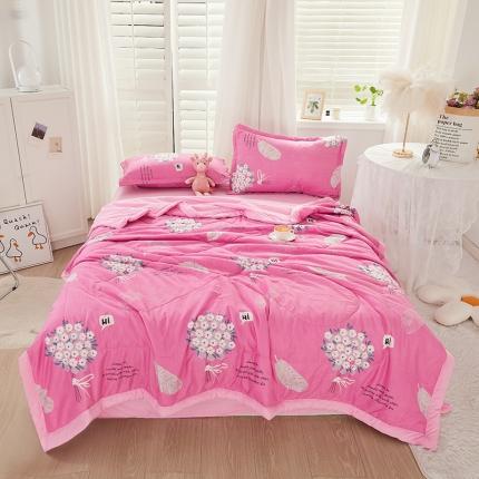 91家纺网 家纺一手货源 找家纺 （总）找底底 2022新款水洗棉印花夏被四件套