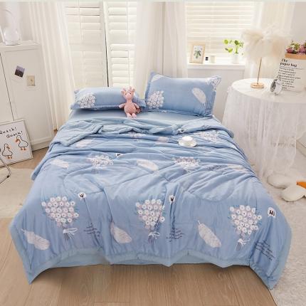 91家纺网 家纺一手货源 找家纺 （总）找底底 2022新款水洗棉印花夏被四件套