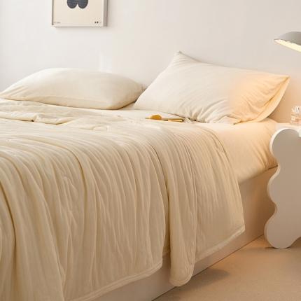 91家纺网 家纺一手货源 找家纺 （总）风向标家纺 2022新款全棉针织大豆条纹夏被&amp;春秋被