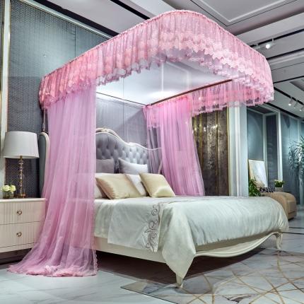 91家纺网 家纺一手货源 找家纺 夏彩 2022新款88536导轨蚊帐 88536水粉