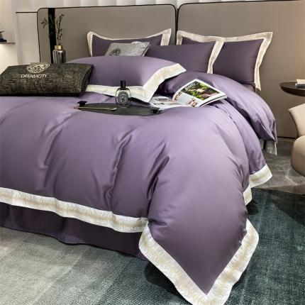 91家纺网 家纺一手货源 找家纺 （总）DC 2024新款100支埃及棉刺绣四件套-伯格