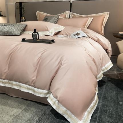 91家纺网 家纺一手货源 找家纺 （总）DC 2024新款100支埃及棉刺绣四件套-伯格