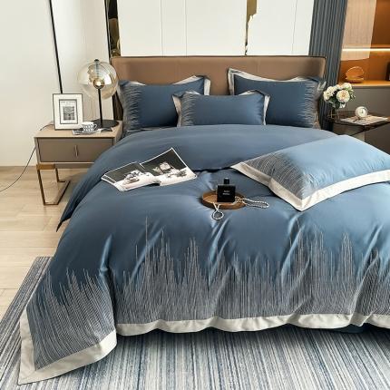 91家纺网 家纺一手货源 找家纺 （总） 长绒棉CR工艺轻奢刺绣全棉纯棉四件套