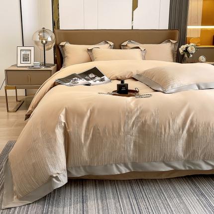 91家纺网 家纺一手货源 找家纺 （总） 长绒棉CR工艺轻奢刺绣全棉纯棉四件套