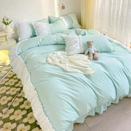 91家纺网 家纺一手货源 找家纺 （总）包小包2024新款韩版奶油ing风系列臻丝棉四件套