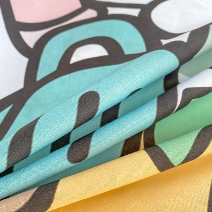 91家纺网 家纺一手货源 找家纺 星期八 2022新款二次元水洗棉四件套 小女孩