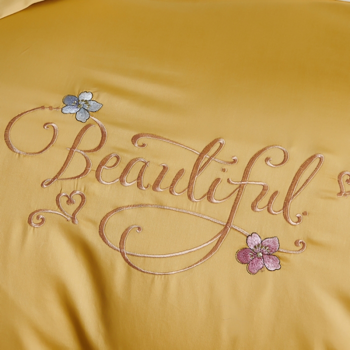 91家纺网 家纺一手货源 找家纺 （总）优姿 2022新款100支长绒棉绣花四件套—花叶倾城