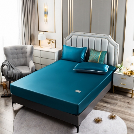 总-潮邦 可水洗床笠款冰丝凉席1.21.51.8米席子三件套