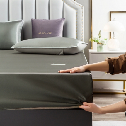 91家纺网 家纺一手货源 找家纺 总-潮邦 可水洗床笠款冰丝凉席1.21.51.8米席子三件套