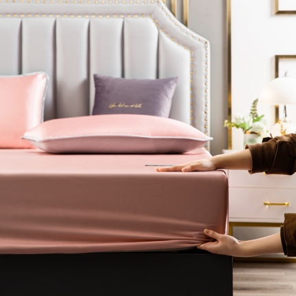 91家纺网 家纺一手货源 找家纺 总-潮邦 可水洗床笠款冰丝凉席1.21.51.8米席子三件套