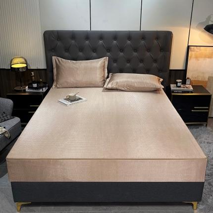 91家纺网 家纺一手货源 找家纺 （总）纤雅 2024新款千鸟格冰丝提花凉席全包床笠