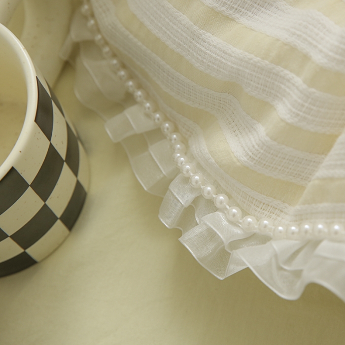 91家纺网 家纺一手货源 找家纺 玛奇朵2022新款全棉立体提花泡泡纱四件套-艾丽系列艾丽-黄