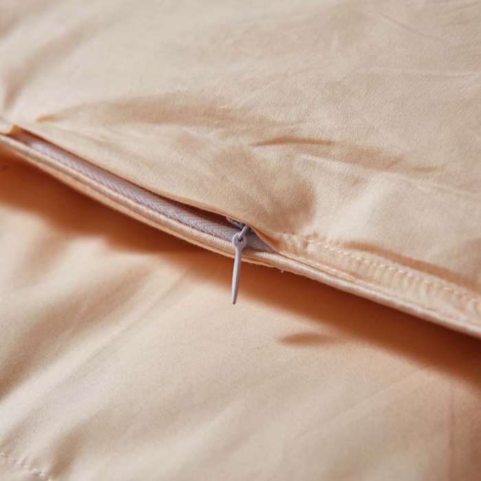 91家纺网 家纺一手货源 找家纺 羽仙子 2023爆款80s柔赛丝90白鹅绒被羽绒被春秋被冬被 土豪金