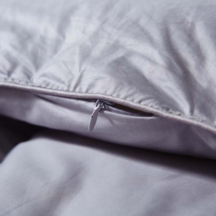 91家纺网 家纺一手货源 找家纺 羽仙子 2023爆款80s柔赛丝90白鹅绒被羽绒被春秋被冬被 银灰