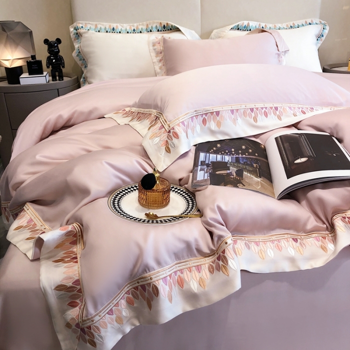 91家纺网 家纺一手货源 找家纺 馨蕊 2022新款80S兰精天丝-罗地亚 初夏粉