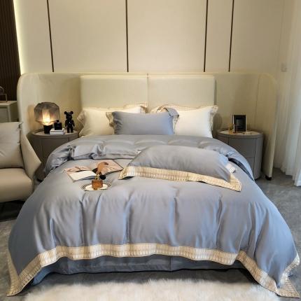 91家纺网 家纺一手货源 找家纺 馨蕊 2022新款80S兰精天丝-曼哈顿 高级灰