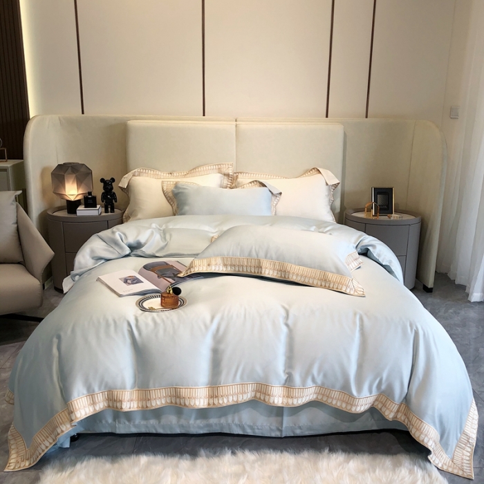 91家纺网 家纺一手货源 找家纺 馨蕊 2022新款80S兰精天丝-曼哈顿 北卡蓝