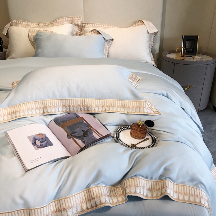 91家纺网 家纺一手货源 找家纺 馨蕊 2022新款80S兰精天丝-曼哈顿 北卡蓝