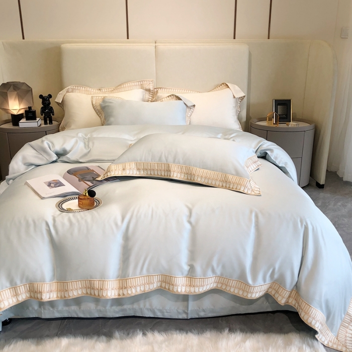 91家纺网 家纺一手货源 找家纺 馨蕊 2022新款80S兰精天丝-曼哈顿 北卡蓝