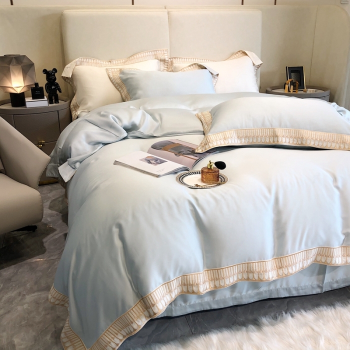 91家纺网 家纺一手货源 找家纺 馨蕊 2022新款80S兰精天丝-曼哈顿 北卡蓝