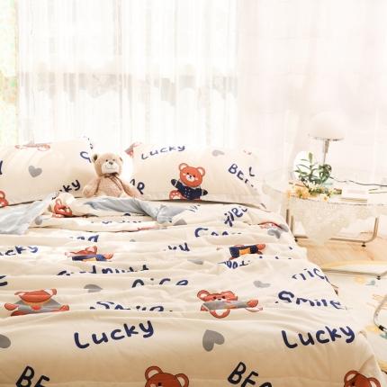 91家纺网 家纺一手货源 找家纺 慕尚 2025新款实拍水洗小花边夏被 5超酷熊