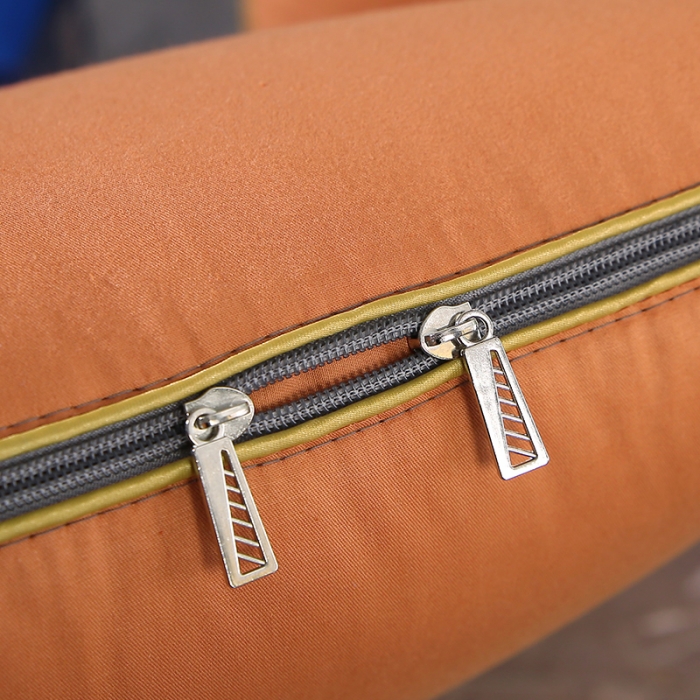 91家纺网 家纺一手货源 找家纺 照世家纺2022新款全棉羽毛款多功能抱枕被 桔黄色