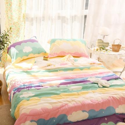 91家纺网 家纺一手货源 找家纺 （总）慕尚 2025新款实拍水洗小花边夏被