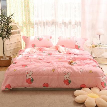 91家纺网 家纺一手货源 找家纺 （总）慕尚 2025新款实拍水洗小花边夏被