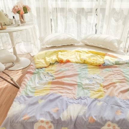 91家纺网 家纺一手货源 找家纺 （总）慕尚 2025新款实拍水洗小花边夏被