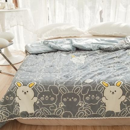 91家纺网 家纺一手货源 找家纺 （总）慕尚 2025新款实拍水洗小花边夏被