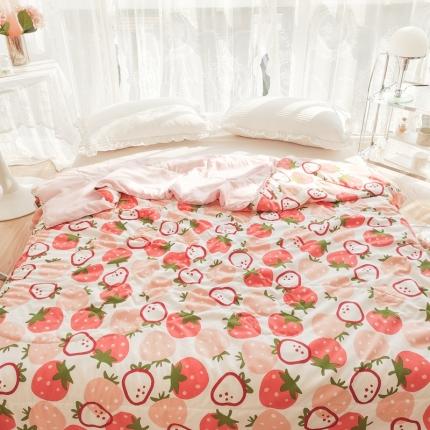 91家纺网 家纺一手货源 找家纺 （总）慕尚 2025新款实拍水洗小花边夏被