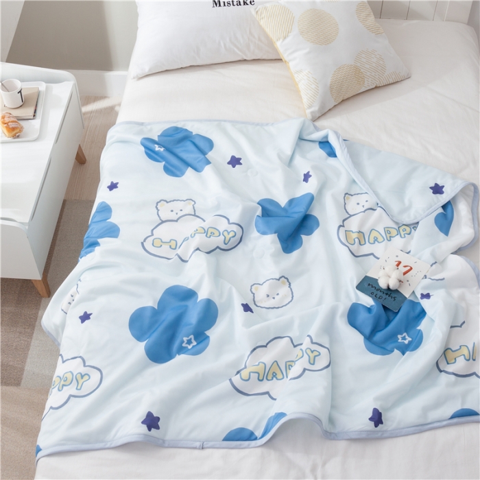 91家纺网 家纺一手货源 找家纺 艾佳宝贝 2022科技凉感丝儿童夏被夏凉被空调被快乐熊