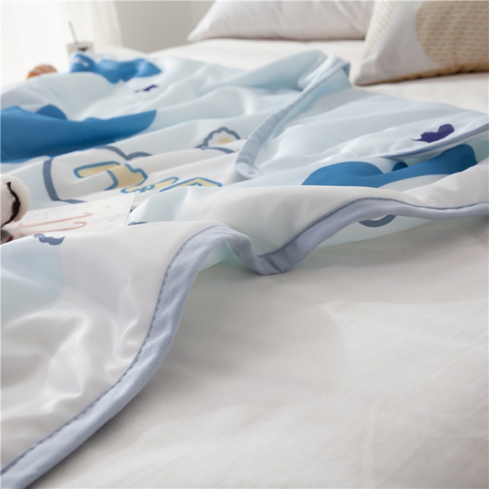 91家纺网 家纺一手货源 找家纺 艾佳宝贝 2022科技凉感丝儿童夏被夏凉被空调被快乐熊