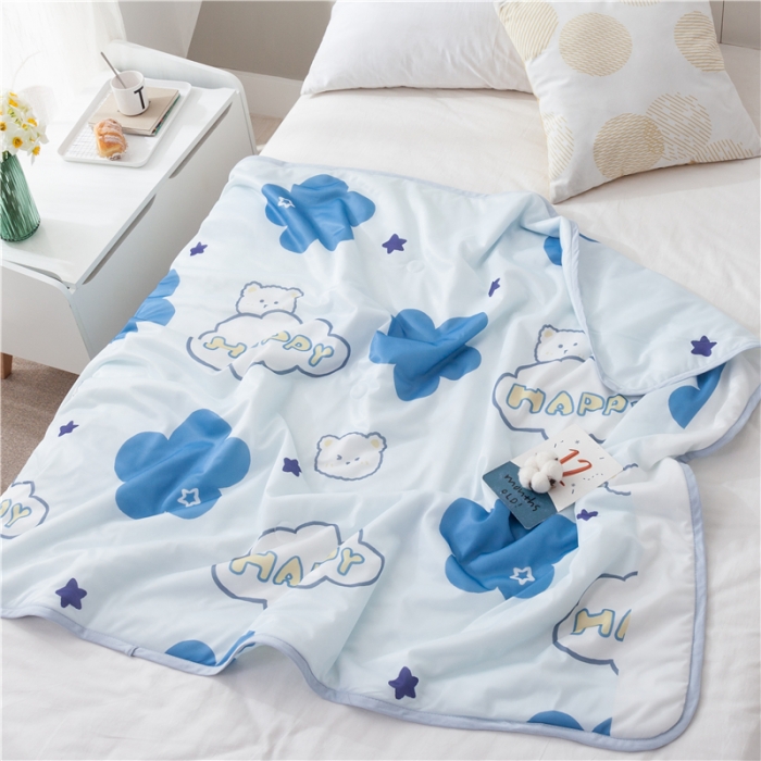 91家纺网 家纺一手货源 找家纺 艾佳宝贝 2022科技凉感丝儿童夏被夏凉被空调被快乐熊