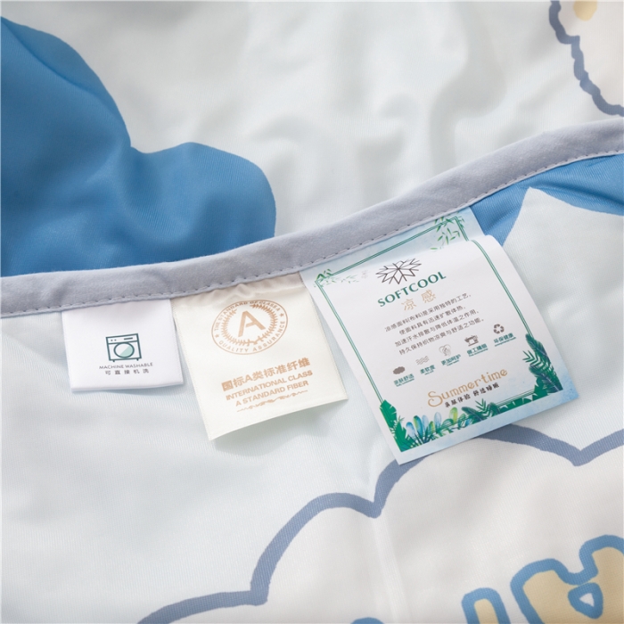 91家纺网 家纺一手货源 找家纺 艾佳宝贝 2022科技凉感丝儿童夏被夏凉被空调被快乐熊