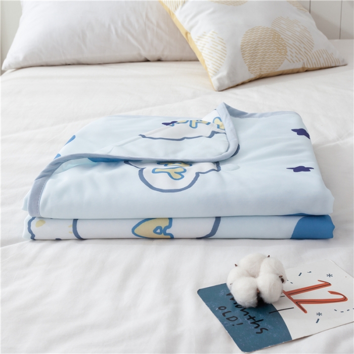 91家纺网 家纺一手货源 找家纺 艾佳宝贝 2022科技凉感丝儿童夏被夏凉被空调被快乐熊