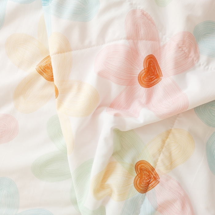 91家纺网 家纺一手货源 找家纺 慕尚 2025新款实拍水洗小花边夏被 凝夏