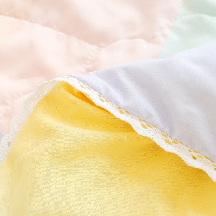 91家纺网 家纺一手货源 找家纺 慕尚 2025新款实拍水洗小花边夏被 小熊宝