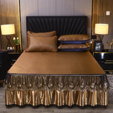 91家纺网 家纺一手货源 找家纺 （总）瑞宝 2025新款床裙冰藤席三件套