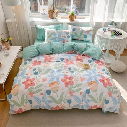 洺兰家居 2025新款13372全棉四件套  甜蜜花园