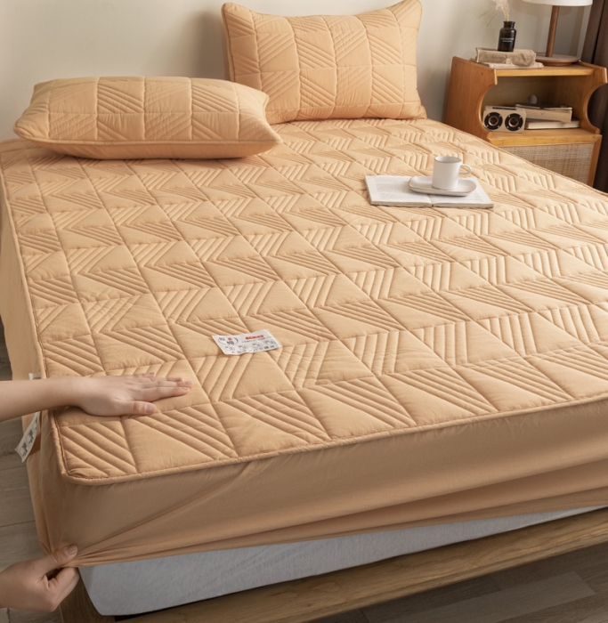 91家纺网 家纺一手货源 找家纺 (总) 鑫钰  2023新款跑量无印风原棉大豆夹棉床笠床罩