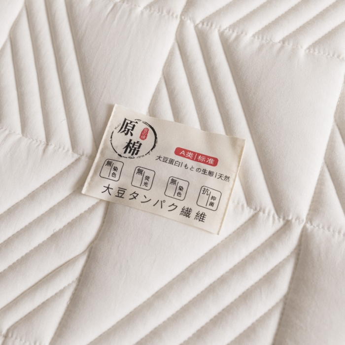 91家纺网 家纺一手货源 找家纺 鑫钰  2023新款原棉大豆床笠 牛奶白