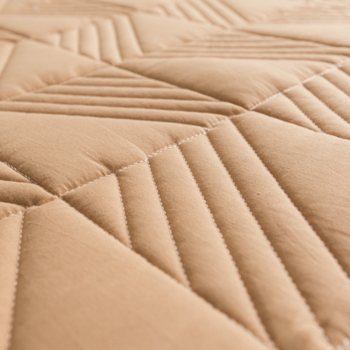 91家纺网 家纺一手货源 找家纺 鑫钰  2023新款原棉大豆床笠 活力橘