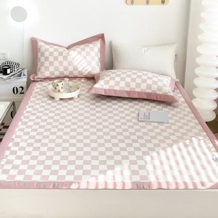 91家纺网 家纺一手货源 找家纺 总 懒猫 2022新款800D提花冰丝床席款凉席