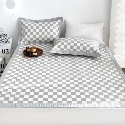 91家纺网 家纺一手货源 找家纺 总 懒猫 2022新款800D提花冰丝床席款凉席