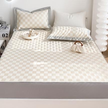 91家纺网 家纺一手货源 找家纺 （总）懒猫 2022新款800D提花冰丝床笠款凉席