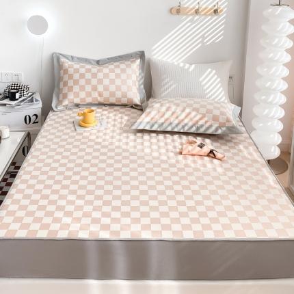 91家纺网 家纺一手货源 找家纺 （总）懒猫 2022新款800D提花冰丝床笠款凉席